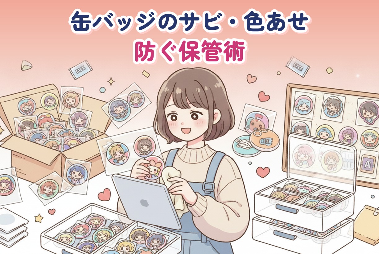 缶バッジのサビ・色あせを防ぐ保管術|擦れ傷を防ぐカバーと長持ちのコツ