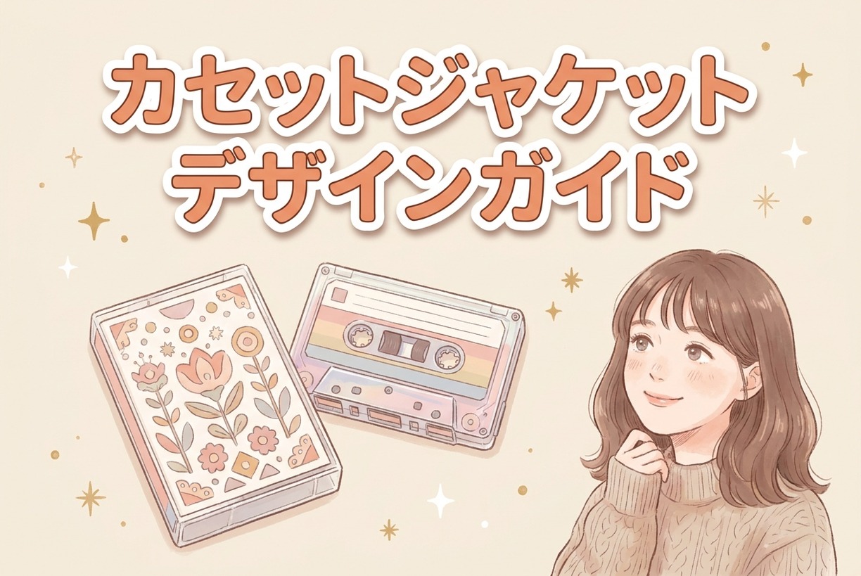 カセットテープのジャケット（Jカード）デザインガイド｜構成・寸法の考え方・入稿のポイント